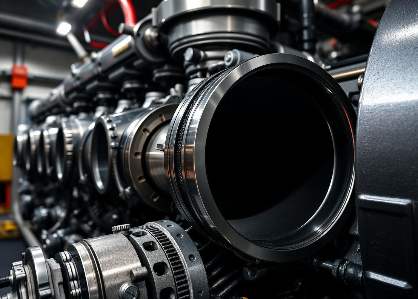 Marine engineer inspecting engine components during a survey
